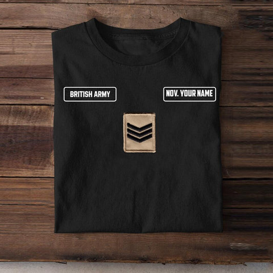 Personalized British Army Tshirt Printed QMHL