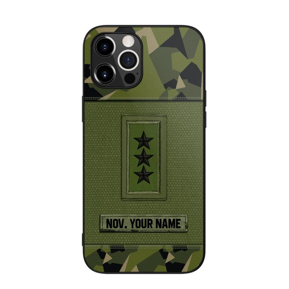 Personalized Swedish Soldier Phone Case Printed .ATW