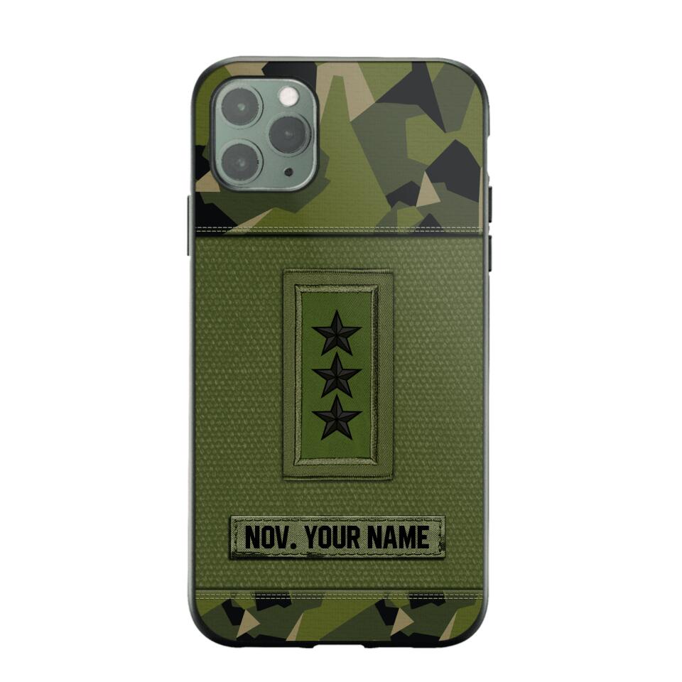 Personalized Swedish Soldier Phone Case Printed .ATW