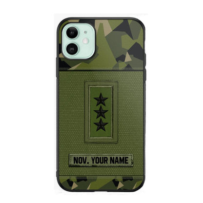 Personalized Swedish Soldier Phone Case Printed .ATW