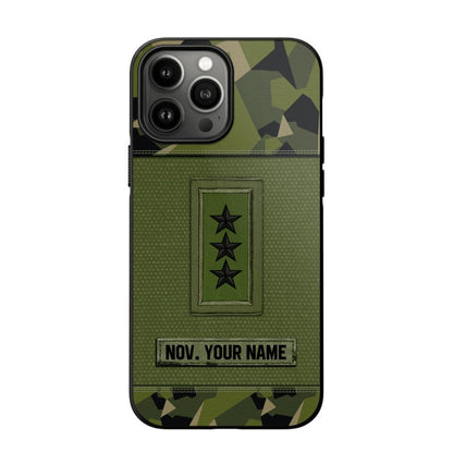 Personalized Swedish Soldier Phone Case Printed .ATW