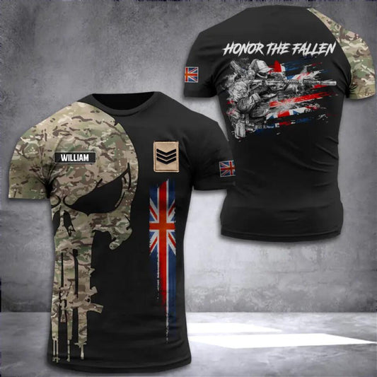 Personalized British Veteran/Soldier Honor The Fallen Shirt 3D Printed.MOV