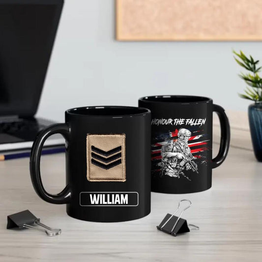 Personalized British Veterans Honour The Fallen Mug Printed.MOW