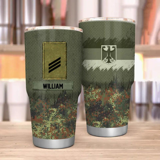 German Veteran/Soldier Customized Tumbler Printed.TDE