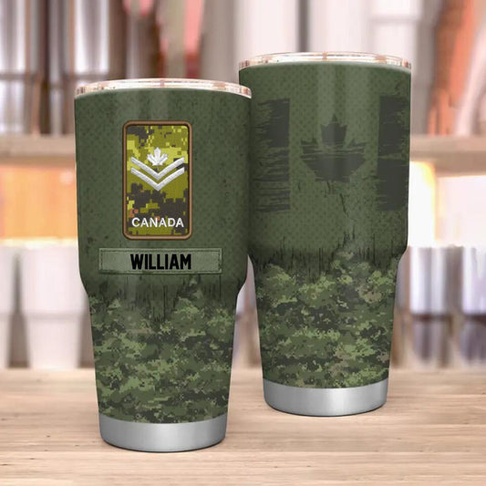 Canadian Veteran/Soldier Customized Tumbler Printed.TDE