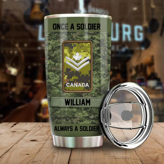 Once You're A Soldier, You're Always A Soldier German Veterans Customized Tumbler Printed.TDE