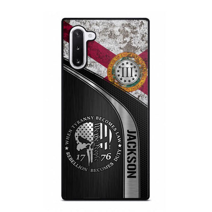 Personalized Florida Three Percenter Phone Case Printed.TMS