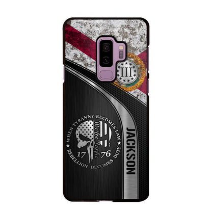 Personalized Florida Three Percenter Phone Case Printed.TMS