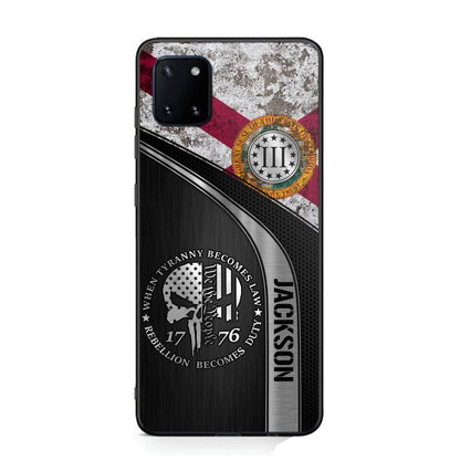 Personalized Florida Three Percenter Phone Case Printed.TMS