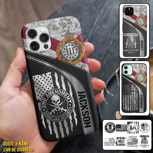 Personalized Florida Three Percenter Phone Case Printed.TMS