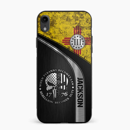 Personalized New Mexico Three Percenter Phone Case Printed.TMS