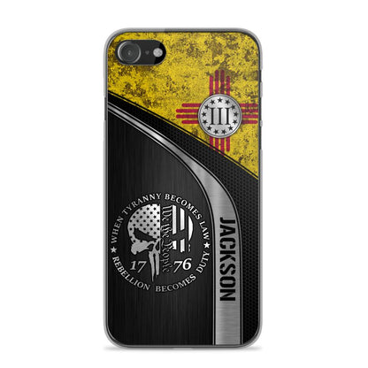 Personalized New Mexico Three Percenter Phone Case Printed.TMS