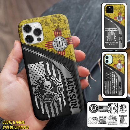 Personalized New Mexico Three Percenter Phone Case Printed.TMS