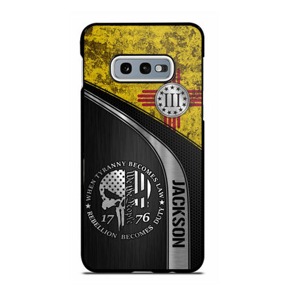 Personalized New Mexico Three Percenter Phone Case Printed.TMS