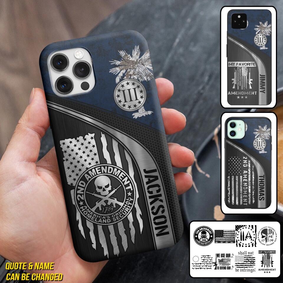 Personalized South Carolina Three Percenter Phone Case Printed.TMS