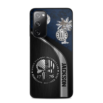 Personalized South Carolina Three Percenter Phone Case Printed.TMS