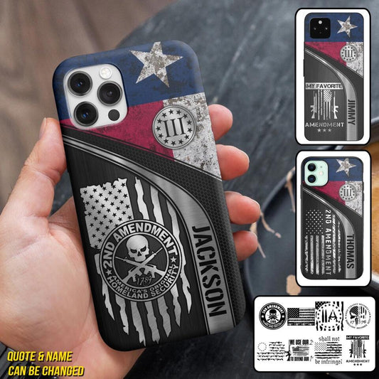 Personalized Texas Three Percenter Phone Case Printed.TMS