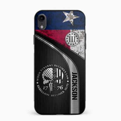 Personalized Texas Three Percenter Phone Case Printed.TMS