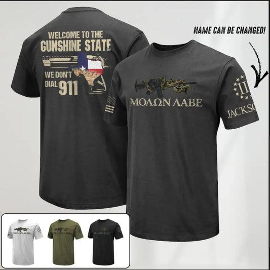 Welcome Gunshine State American Patriotism Personalized Tshirt Printed.WUT