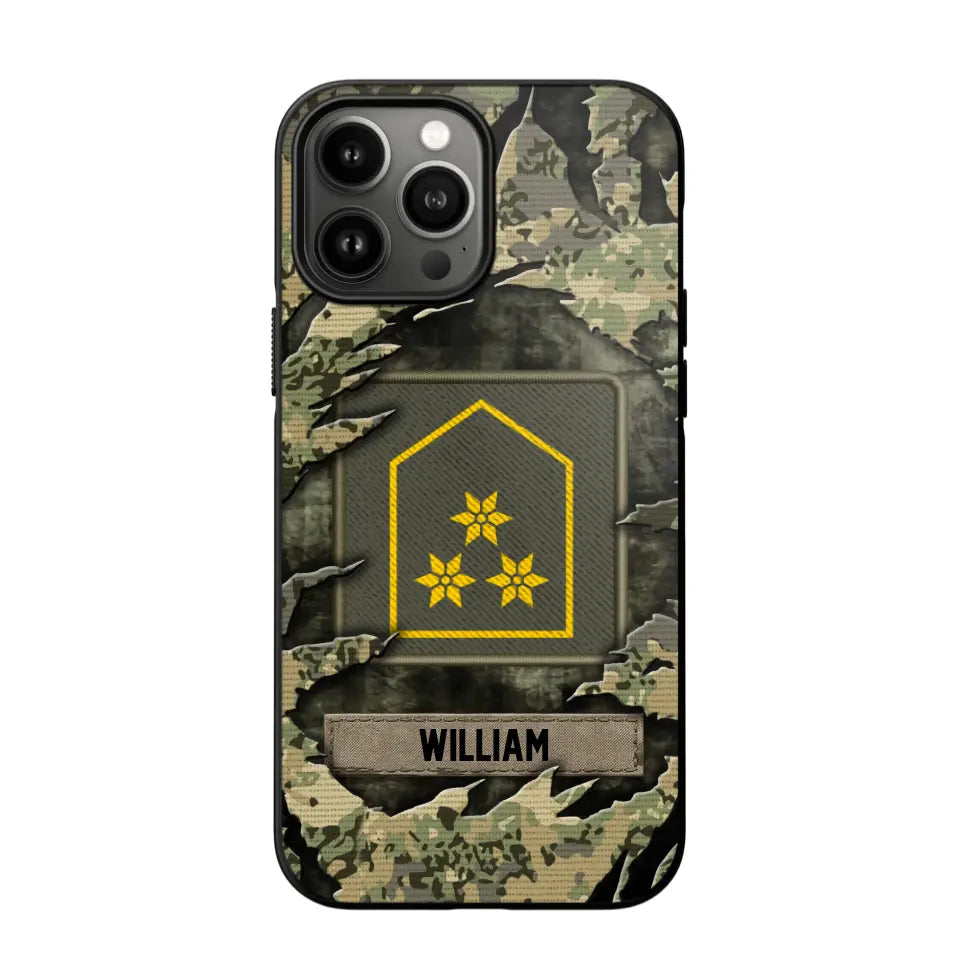 Personalized Austrian Veteran/Soldier Phone Case Printed.SAP