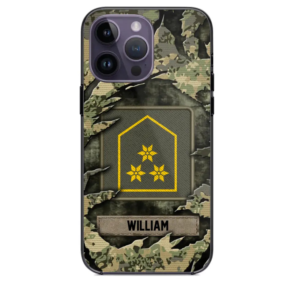 Personalized Austrian Veteran/Soldier Phone Case Printed.SAP