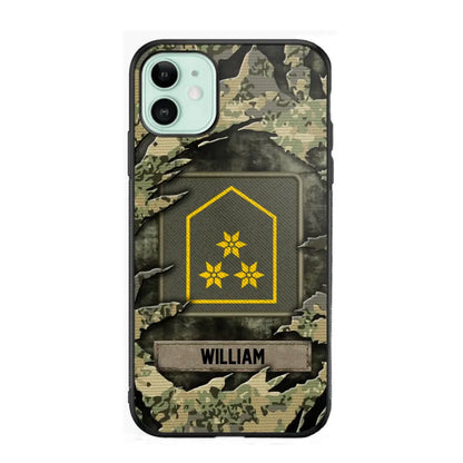 Personalized Austrian Veteran/Soldier Phone Case Printed.SAP