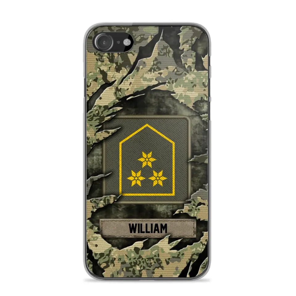 Personalized Austrian Veteran/Soldier Phone Case Printed.SAP