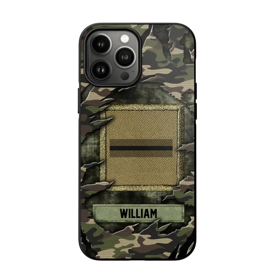 Personalized French Veteran/Soldier Phone Case Printed.SAP