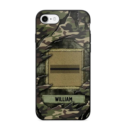 Personalized French Veteran/Soldier Phone Case Printed.SAP