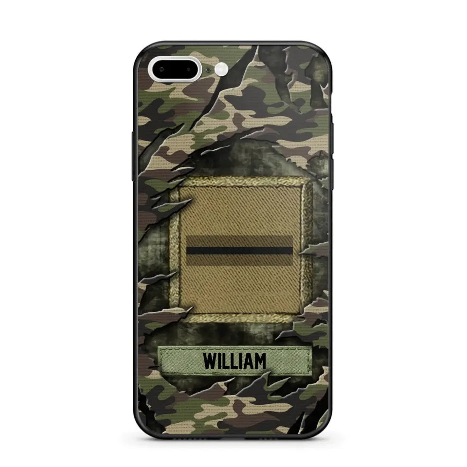 Personalized French Veteran/Soldier Phone Case Printed.SAP