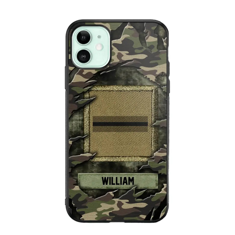 Personalized French Veteran/Soldier Phone Case Printed.SAP