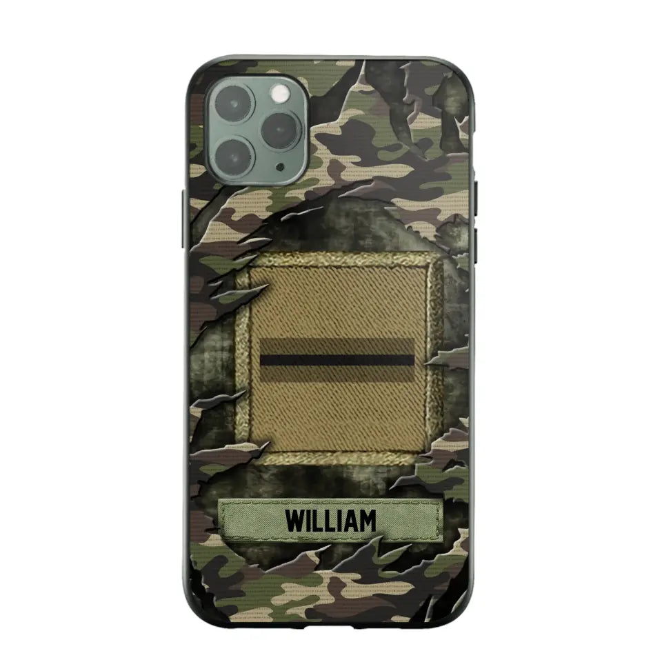 Personalized French Veteran/Soldier Phone Case Printed.SAP