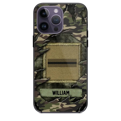 Personalized French Veteran/Soldier Phone Case Printed.SAP