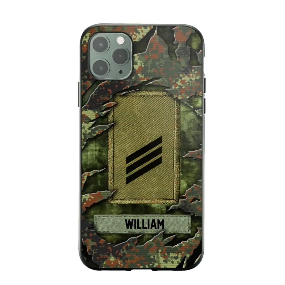 Personalized German Veteran/Soldier Phone Case Printed.SAP