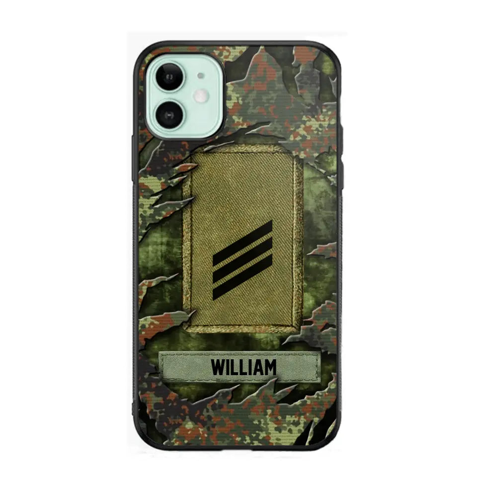 Personalized German Veteran/Soldier Phone Case Printed.SAP