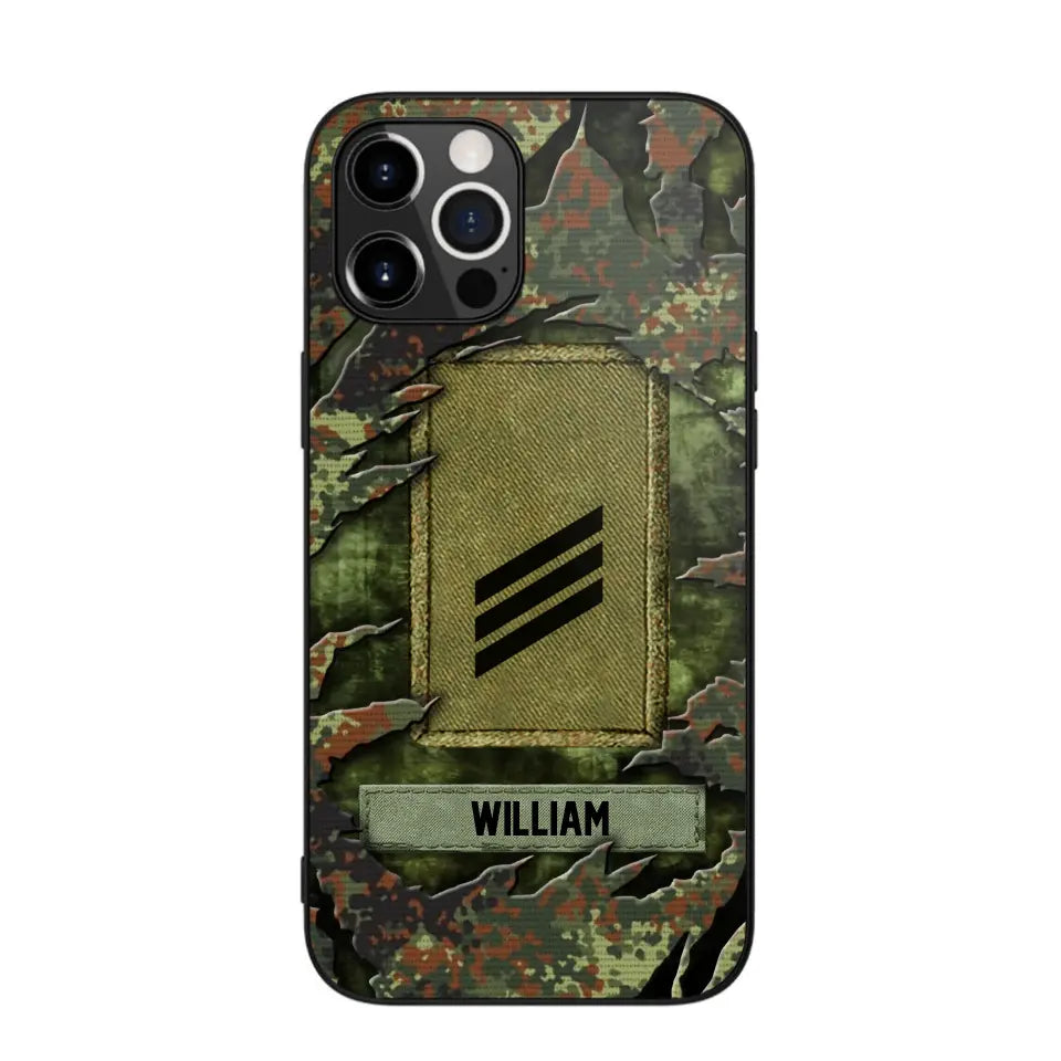 Personalized German Veteran/Soldier Phone Case Printed.SAP