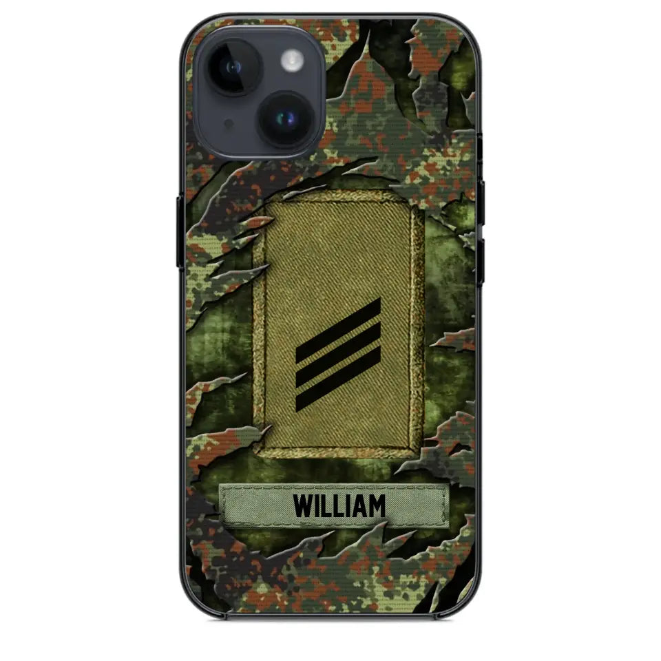 Personalized German Veteran/Soldier Phone Case Printed.SAP