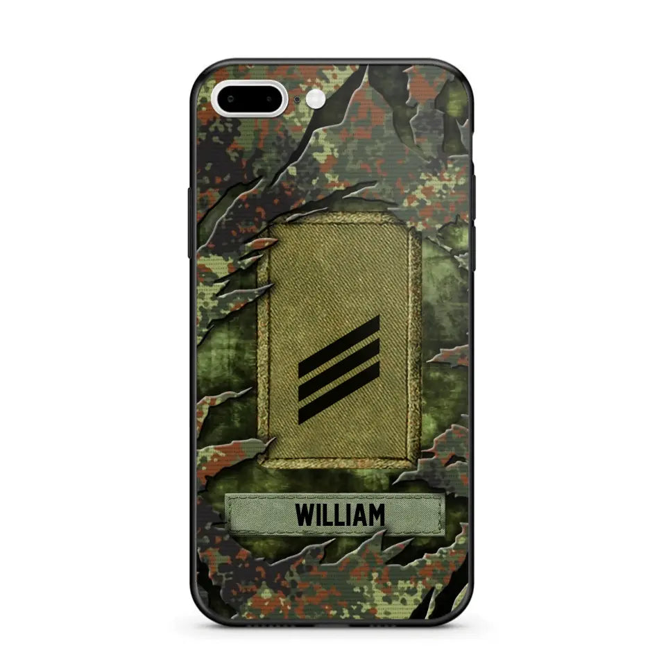 Personalized German Veteran/Soldier Phone Case Printed.SAP