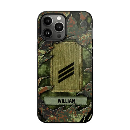 Personalized German Veteran/Soldier Phone Case Printed.SAP