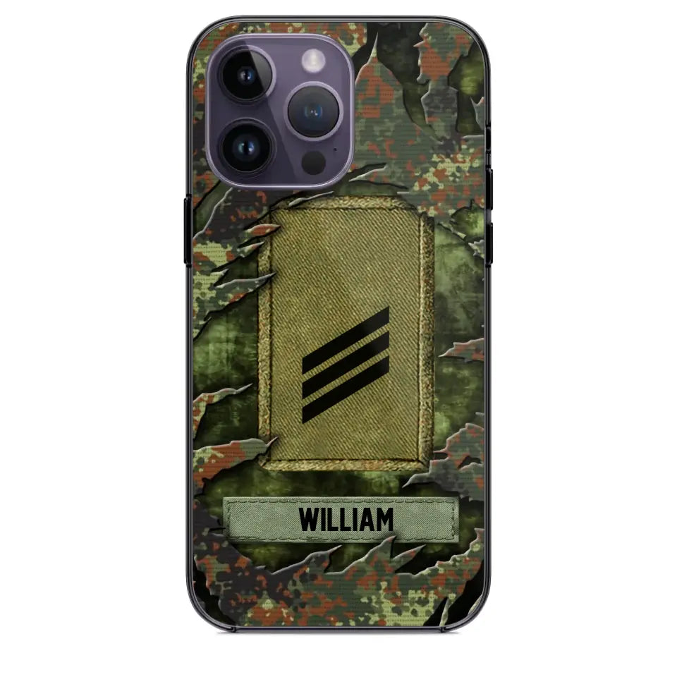 Personalized German Veteran/Soldier Phone Case Printed.SAP