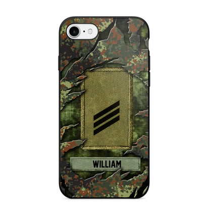 Personalized German Veteran/Soldier Phone Case Printed.SAP