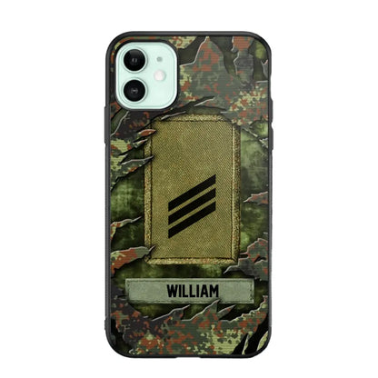 Personalized German Veteran/Soldier Phone Case Printed.SAP