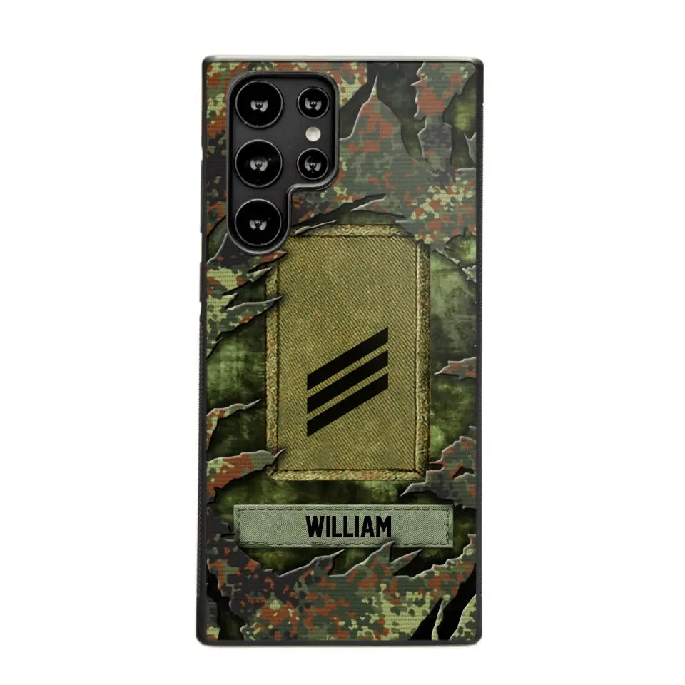 Personalized German Veteran/Soldier Phone Case Printed.SAP