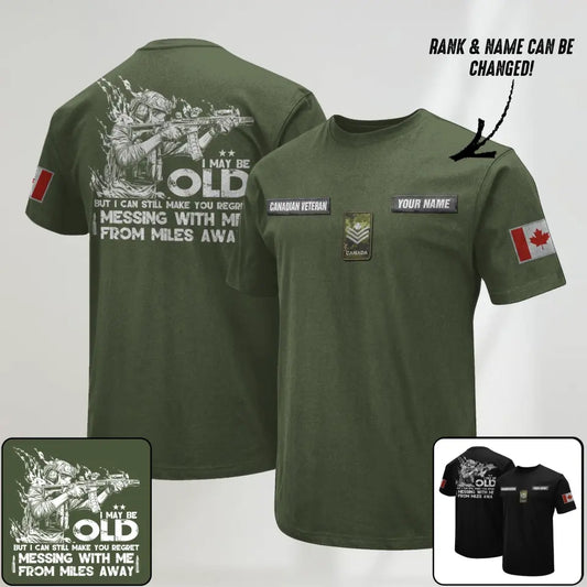 Canadian Veteran/Soldier Personalized Tshirt 3D Printed.MMA