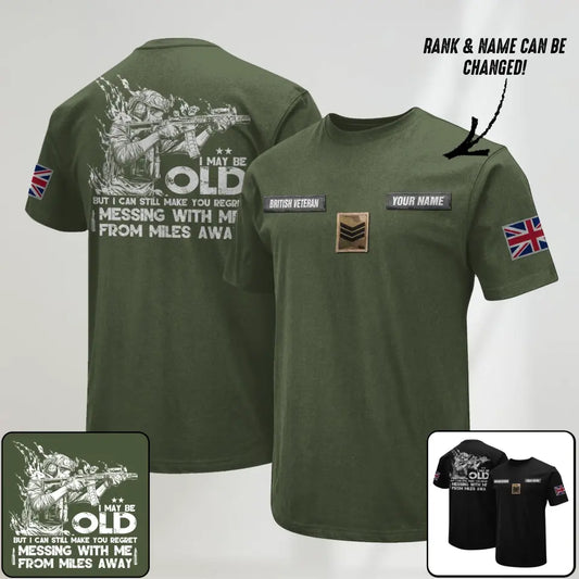 British Veteran/Soldier Personalized Tshirt 3D Printed.MMA