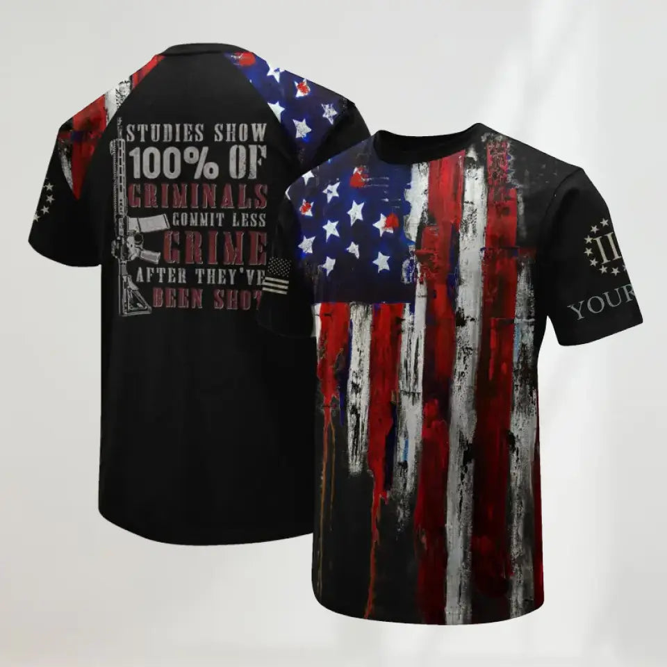 American Patriotism Personalized Tshirt Printed .WJW HTH