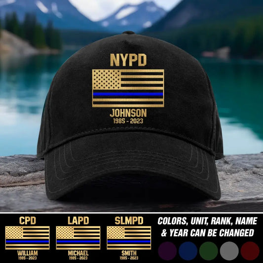 Personalized US Thin Blue Line  Classic Cap.MTJ