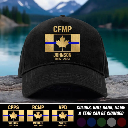 Personalized Canadian Thin Blue Line  Classic Cap.MTJ