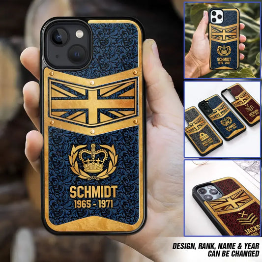 Personalized Luxury British Veteran/Soldier Phone Case Printed SWG