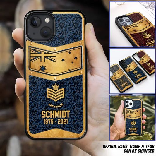 Personalized Luxury Australian Veteran/Soldier Phone Case Printed SWG